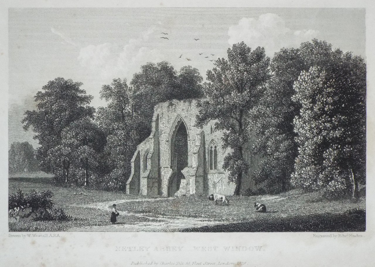 Print - Netley Abbey - West Window. - Finden